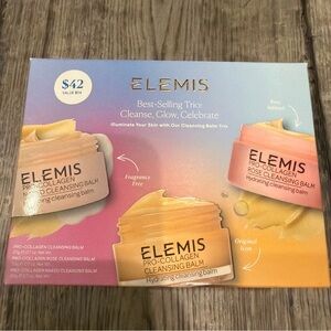 New Elemis Best-Selling Trio Cleanse Glow Celebrate 3 Piece Set 0.7 fl oz Each